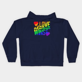 Love Always Wins (Rainbow) Kids Hoodie